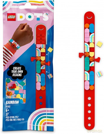 LEGO DOTS Tęczowa bransoletka z zawieszkami (41953)