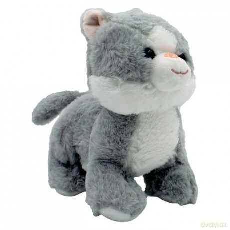 Maskotka Kot Kacper z dźwiękiem szary 23 cm