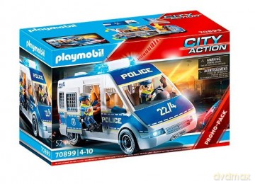 PLAYMOBIL Zestaw City Action 70899 Transporter policyjny ze światłem i dźwiękiem