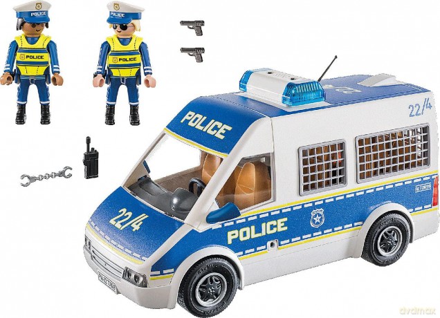 PLAYMOBIL Zestaw City Action 70899 Transporter policyjny ze światłem i dźwiękiem