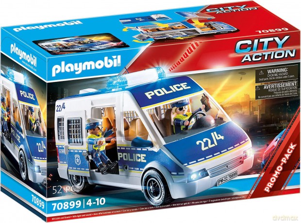 PLAYMOBIL Zestaw City Action 70899 Transporter policyjny ze światłem i dźwiękiem