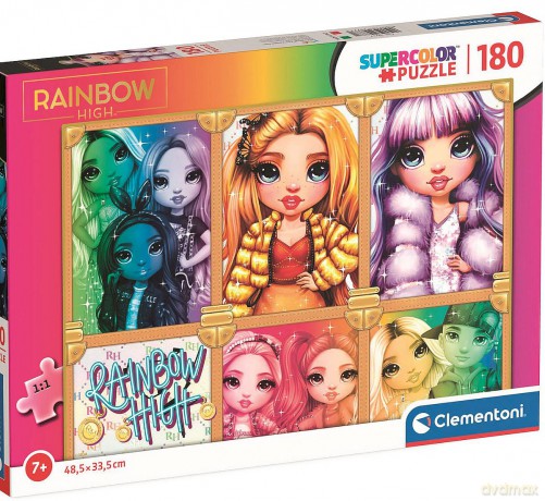 CLEMENTONI 180 el. super kolor Rainbow High 29777 [PUZZLE]