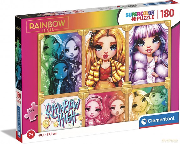 CLEMENTONI 180 el. super kolor Rainbow High 29777 [PUZZLE]
