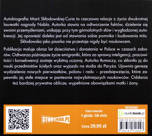 O moim życiu i pracach - Maria Skłodowska-Curie [AUDIOBOOK]