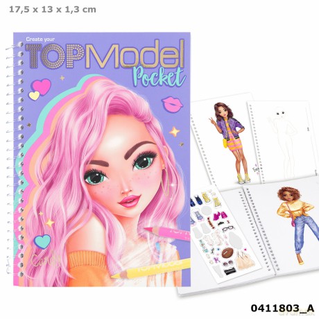 Szkicownik podręczny TOPModel z naklejkami 11803A