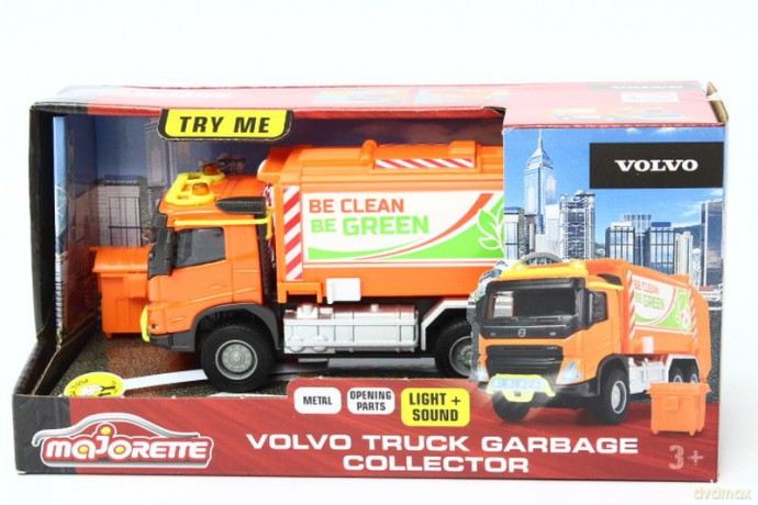 Śmieciarka Volvo 19 cm Majorette Grand