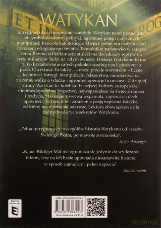 Watykan. Mroczna historia światowej potęgi - Klaus-Rüdiger Mai [KSIĄŻKA]