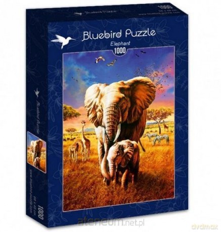 BLUEBIRD 1000 el. Rodzina słoni [PUZZLE]