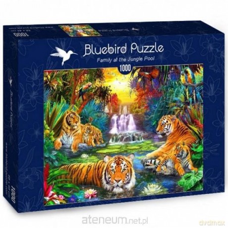 BLUEBIRD 1000 el. Rodzinka tygrysów w dżungli [PUZZLE]