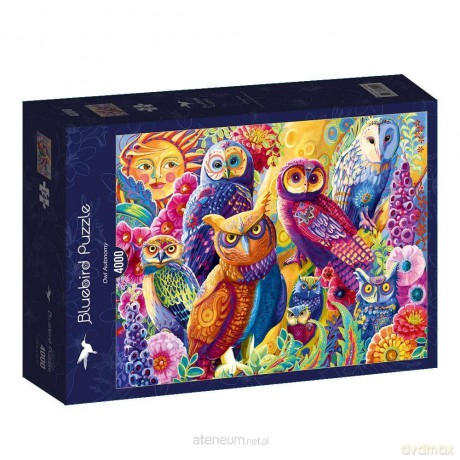 BLUEBIRD 4000 el. Kolorowe sowy [PUZZLE]