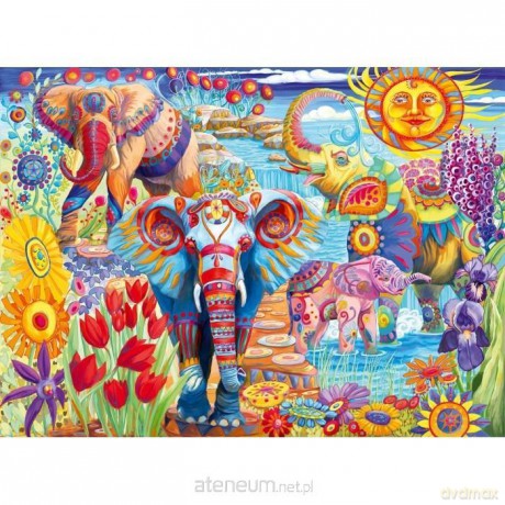 BLUEBIRD 6000 el. Kolorowe słonie w ogrodzie [PUZZLE]