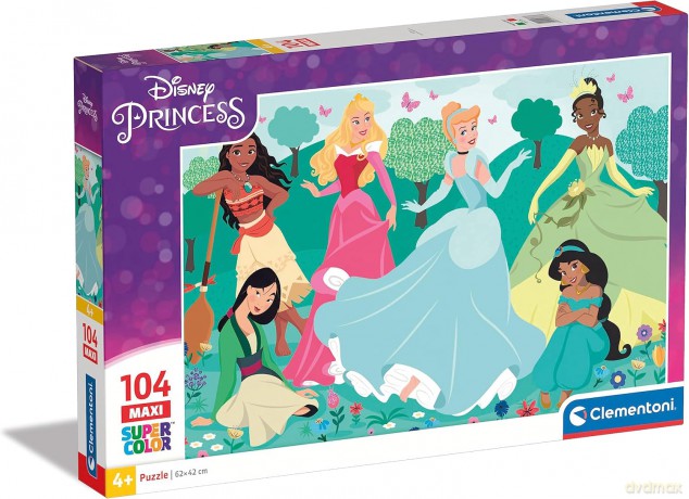 CLEMENTONI 104 el. Maxi Super Kolor Princess [PUZZLE]