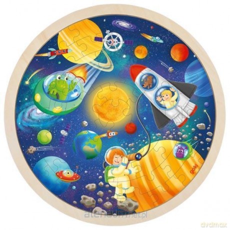GOKI Okrągłe puzzle Kosmos [PUZZLE]