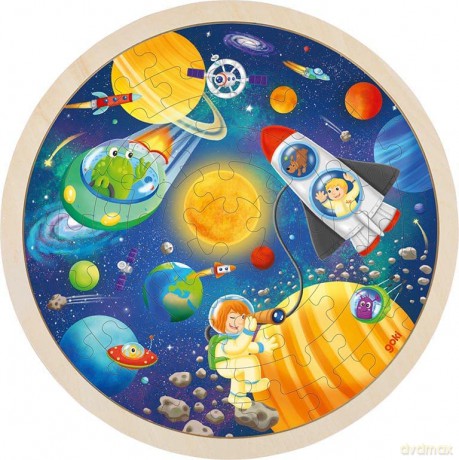 GOKI Okrągłe puzzle Kosmos [PUZZLE]