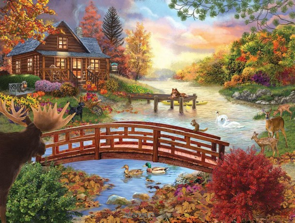 GRAF-IKA 1000 el. Wieczorne spotkanie nad rzeką [PUZZLE]