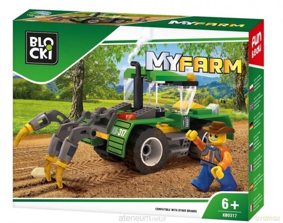 Klocki Blocki MyFarm Traktor z pługiem 85 el. [KLOCKI]