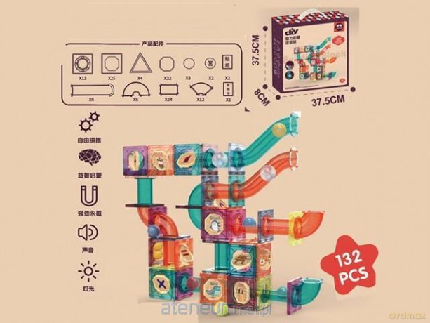 Klocki magnetyczny 132el [KLOCKI]
