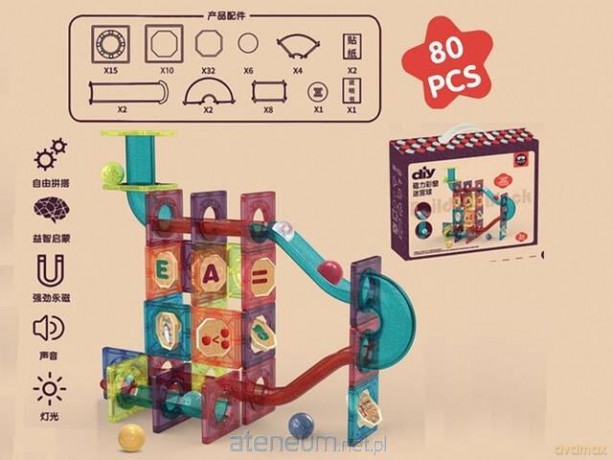 Klocki magnetyczny 80el [KLOCKI]
