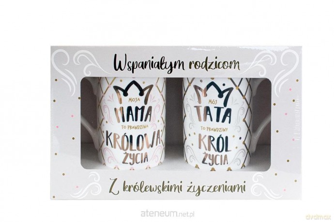 Kubek komplet Q 898 Mama/tata (korona)