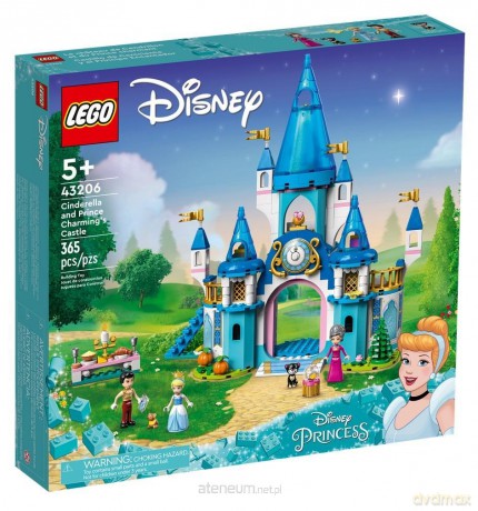 LEGO DISNEY PRINCESS Zamek Kopciuszka i księcia (43206) [KLOCKI]