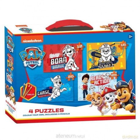 Puzzle do kolorowania Psi Patrol 4 el. rodzaje [PUZZLE]