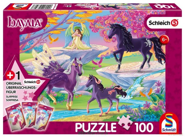 SCHMIDT 100 el. Rodzina jednorożców + figurka [PUZZLE]