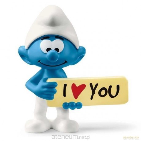 Smerf z napisem I Love You [FIGURKA]