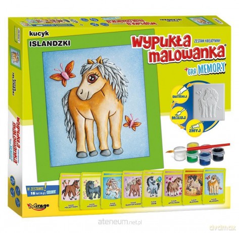 Wypukła malowanka Kucyk Islandzki + gra memory