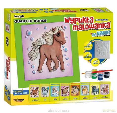Wypukła malowanka Kucyk Quarter + gra memory