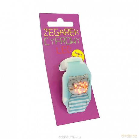 Zegarek cyfrowy LED kotek