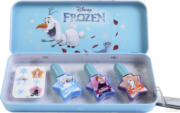 Zestaw lakierów do paznokci Frozen z naklejkami