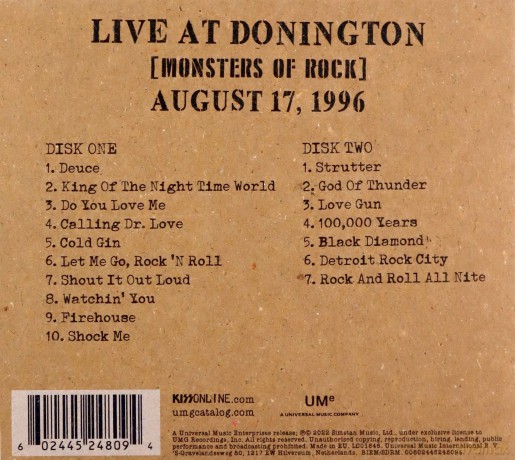 Kiss: Kiss Of The Soundbar: Live In Donington [2CD]