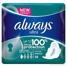 Always Ultra Normal Plus Sanitary Towels with Wings, 14 Pads (16) [KSIĄŻKA]