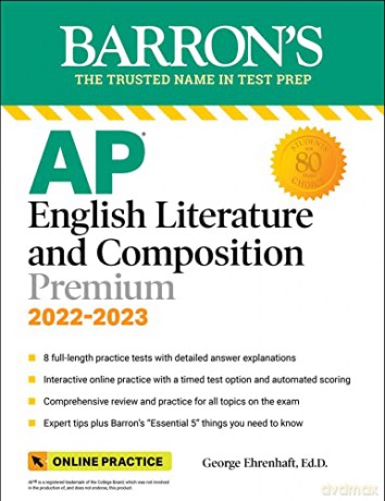 AP English Literature and Composition Premium, 2022-2023: 8 Practice Tests + Comprehensive Review + Online Practice: With 8 Practice Tests (Barron's Test Prep) - George Ehrenhaft [KSIĄŻKA]