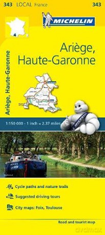 Ariege, Haute-Garonne - Michelin Local Map 343: Map (Michelin Local Maps, 343) [KSIĄŻKA]