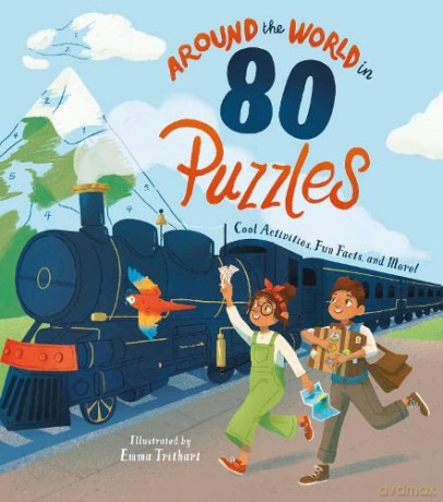 Around the World in 80 Puzzles: Cool Activities, Fun Facts, and More! - Susie Rae [KSIĄŻKA]
