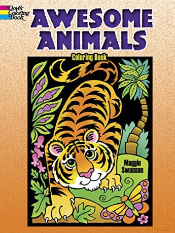 Awesome Animals Coloring Book (Dover Coloring Books) - Maggie Swanson [KSIĄŻKA]