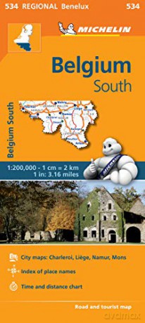 Belgium South - Michelin Regional Map 534: Map (Michelin Regional Maps, 534) [KSIĄŻKA]