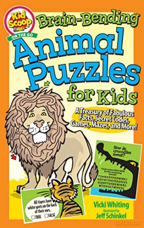 Brain-Bending Animal Puzzles for Kids: A Treasury of Fabulous Facts, Secret Codes, Games, Mazes, and More! (Happy Fox Books) For Kids Age 5-10 - Activity Book with Word Search, Brain Teasers, and More - Vicki Whiting [KSIĄŻKA]