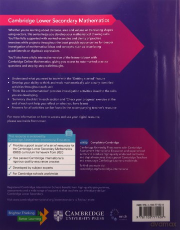 Cambridge Lower Secondary Mathematics Learner's Book 8 with Digital Access (1 Year) (Cambridge Lower Secondary Maths) - Lynn Byrd [KSIĄŻKA]