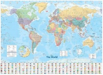 Collins World Wall Paper Map - Collins Maps [KSIĄŻKA]