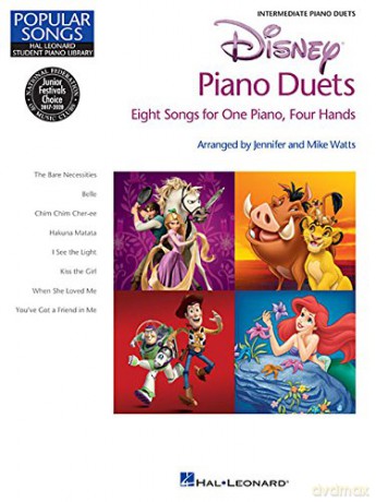 Disney Piano Duets (Hal Leonard Student Piano Library): Hal Leonard Student Piano Library Popular Songs Series Intermediate 1 Piano, 4 Hands [KSIĄŻKA]
