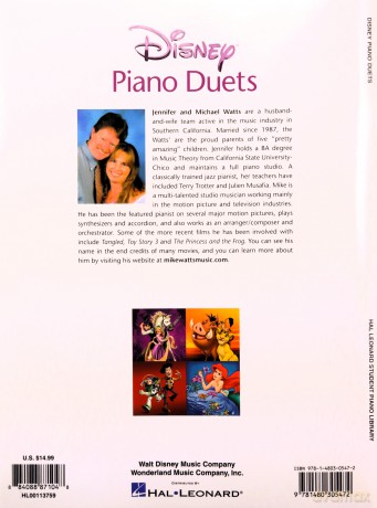 Disney Piano Duets (Hal Leonard Student Piano Library): Hal Leonard Student Piano Library Popular Songs Series Intermediate 1 Piano, 4 Hands [KSIĄŻKA]