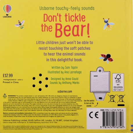 Don't Tickle The Bear!: you might make it growl (Touchy-feely sound books) - Sam Taplin [KSIĄŻKA]