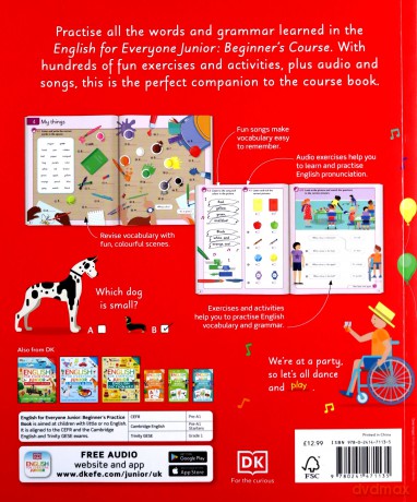 English for Everyone Junior Beginner's Practice Book: Look, Listen, Learn, and Practise - Dk [KSIĄŻKA]