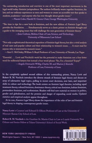 Feminist Legal Theory (Second Edition): A Primer: 74 (Critical America) - Nancy Levit [KSIĄŻKA]