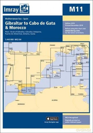Imray Chart M11: Gibraltar to Cabo de Gata and Morocco (M Charts) [KSIĄŻKA]