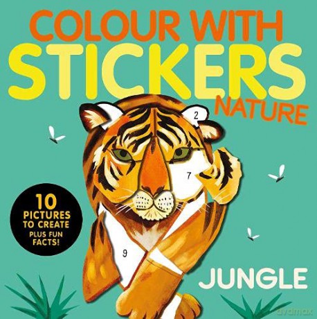Jungle: Colour with Stickers: Nature - Jonny Marx [KSIĄŻKA]