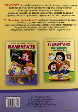 Elementarz Ćwiczenia W Pisaniu I Czytaniu Cz.I (broszurowa) - Aleksandra Plec, Marzenna Skoczylas [KSIĄŻKA]