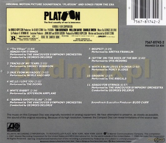 Platoon soundtrack (Pluton) [CD]